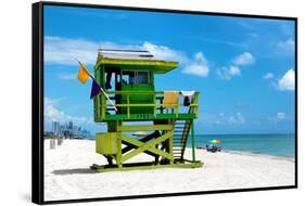 Life Guard Station - South Beach - Miami - Florida - United States-Philippe Hugonnard-Framed Stretched Canvas