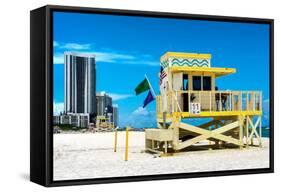 Life Guard Station - South Beach - Miami - Florida - United States-Philippe Hugonnard-Framed Stretched Canvas