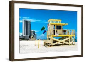 Life Guard Station - South Beach - Miami - Florida - United States-Philippe Hugonnard-Framed Photographic Print