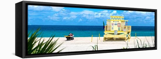 Life Guard Station - South Beach - Miami - Florida - United States-Philippe Hugonnard-Framed Stretched Canvas