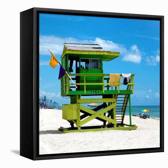 Life Guard Station - South Beach - Miami - Florida - United States-Philippe Hugonnard-Framed Stretched Canvas