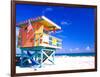 Life Guard Station, South Beach, Miami, Florida, USA-Terry Eggers-Framed Photographic Print