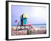 Life Guard Station, South Beach, Miami, Florida, USA-Terry Eggers-Framed Photographic Print