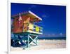 Life Guard Station, South Beach, Miami, Florida, USA-Terry Eggers-Framed Photographic Print