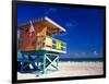 Life Guard Station, South Beach, Miami, Florida, USA-Terry Eggers-Framed Photographic Print