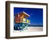 Life Guard Station, South Beach, Miami, Florida, USA-Terry Eggers-Framed Photographic Print