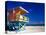 Life Guard Station, South Beach, Miami, Florida, USA-Terry Eggers-Stretched Canvas