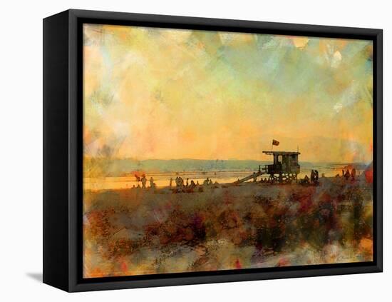 Life Guard Station, Venice Beach, California-Nicolas Hugo-Framed Stretched Canvas