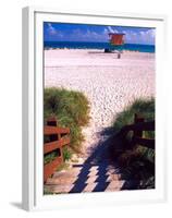 Life Guard Station, Walkway, South Beach, Miami, Florida, USA-Terry Eggers-Framed Premium Photographic Print