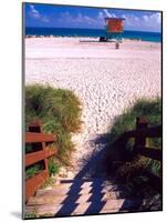 Life Guard Station, Walkway, South Beach, Miami, Florida, USA-Terry Eggers-Mounted Photographic Print