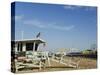 Life Guard Watch Tower, Santa Monica Beach, Los Angeles, California, USA-Kober Christian-Stretched Canvas