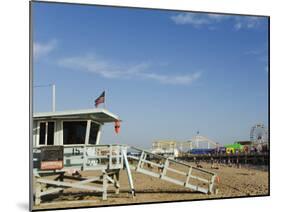 Life Guard Watch Tower, Santa Monica Beach, Los Angeles, California, USA-Kober Christian-Mounted Photographic Print