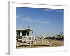 Life Guard Watch Tower, Santa Monica Beach, Los Angeles, California, USA-Kober Christian-Framed Photographic Print