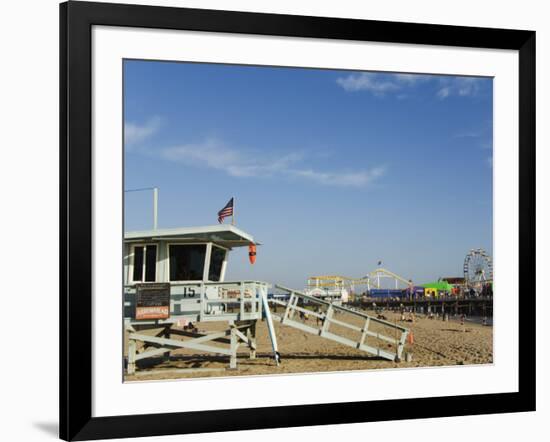 Life Guard Watch Tower, Santa Monica Beach, Los Angeles, California, USA-Kober Christian-Framed Photographic Print