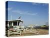 Life Guard Watch Tower, Santa Monica Beach, Los Angeles, California, USA-Kober Christian-Stretched Canvas