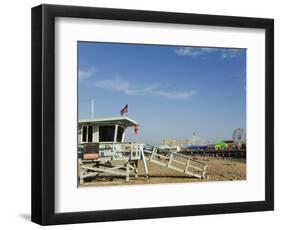 Life Guard Watch Tower, Santa Monica Beach, Los Angeles, California, USA-Kober Christian-Framed Photographic Print