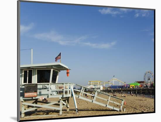 Life Guard Watch Tower, Santa Monica Beach, Los Angeles, California, USA-Kober Christian-Mounted Photographic Print