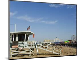 Life Guard Watch Tower, Santa Monica Beach, Los Angeles, California, USA-Kober Christian-Mounted Photographic Print