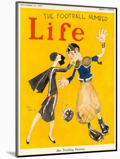 Life, Her Tackling Dummy, 1924-null-Mounted Art Print
