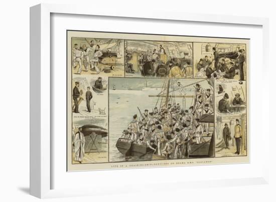 Life in a Training-Ship, Sketches on Board H M S Boscawen-null-Framed Giclee Print