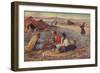 Life in Algeria - the Halt in the Desert-null-Framed Photographic Print