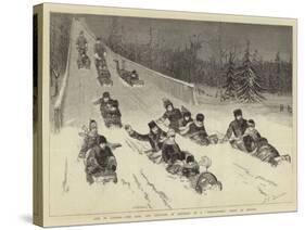 Life in Canada, the Earl and Countess of Dufferin at a Tobogganing Party at Ottawa-John Charles Dollman-Stretched Canvas