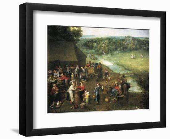 Life in Countryside-Jan Brueghel the Elder-Framed Giclee Print