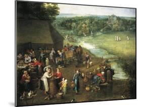 Life in Countryside-Jan Brueghel the Elder-Mounted Giclee Print