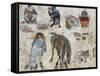 Life in Nomad Camp, Color Illustration, Chinese Civilization, 16th Century-null-Framed Stretched Canvas