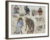 Life in Nomad Camp, Color Illustration, Chinese Civilization, 16th Century-null-Framed Giclee Print