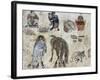Life in Nomad Camp, Color Illustration, Chinese Civilization, 16th Century-null-Framed Giclee Print