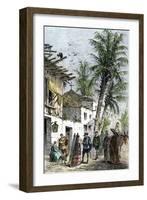 Life in Saint Augustine, Florida, When Part of New Spain-null-Framed Giclee Print