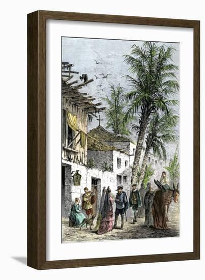 Life in Saint Augustine, Florida, When Part of New Spain-null-Framed Giclee Print