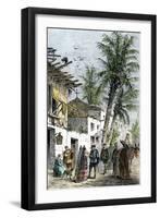 Life in Saint Augustine, Florida, When Part of New Spain-null-Framed Giclee Print