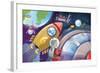 Life in Space - Jack & Jill-Merril Rainey-Framed Giclee Print