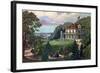 Life in the Country, Evening, 1862-Currier & Ives-Framed Giclee Print