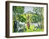 Life in the Fields, circa 1875-Paul Cézanne-Framed Giclee Print