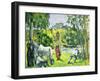 Life in the Fields, circa 1875-Paul Cézanne-Framed Giclee Print