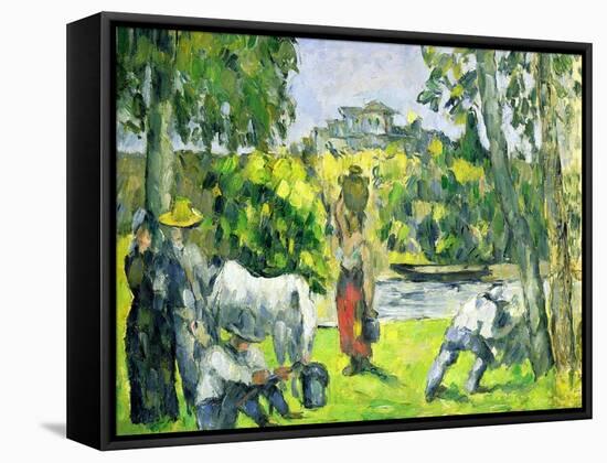 Life in the Fields, circa 1875-Paul Cézanne-Framed Stretched Canvas