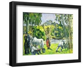 Life in the Fields, circa 1875-Paul Cézanne-Framed Giclee Print