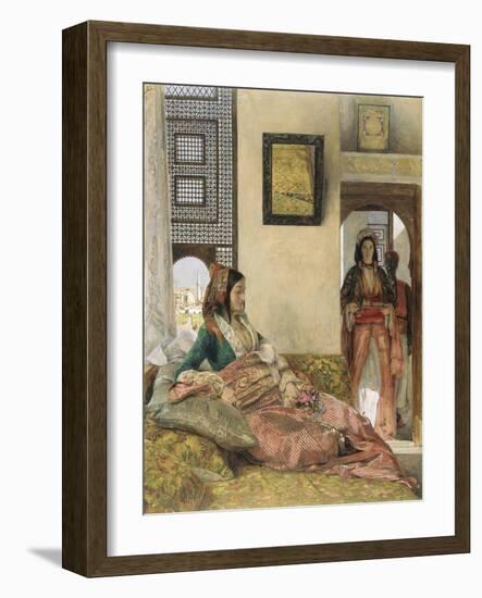 Life in the Hhareem at Mamluk House, Cairo, c.1858-John Frederick Lewis-Framed Giclee Print