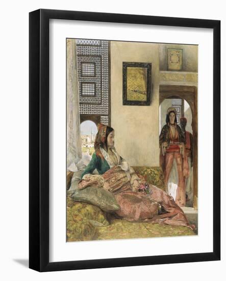 Life in the Hhareem at Mamluk House, Cairo, c.1858-John Frederick Lewis-Framed Giclee Print