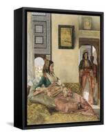 Life in the Hhareem at Mamluk House, Cairo, c.1858-John Frederick Lewis-Framed Stretched Canvas