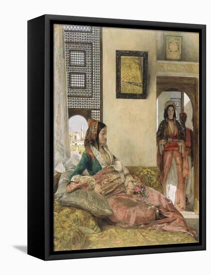 Life in the Hhareem at Mamluk House, Cairo, c.1858-John Frederick Lewis-Framed Stretched Canvas