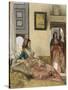 Life in the Hhareem at Mamluk House, Cairo, c.1858-John Frederick Lewis-Stretched Canvas