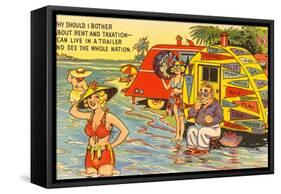 Life in the Trailer Park, Cartoon-null-Framed Stretched Canvas