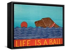 Life Is A Ball Choc-Stephen Huneck-Framed Stretched Canvas