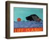 Life Is A Ball Flat Coat Black-Stephen Huneck-Framed Giclee Print