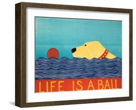 Life Is A Ball Yell-Stephen Huneck-Framed Giclee Print