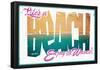 Life Is A Beach! Aqua Pink Fresh-null-Framed Poster